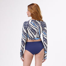 Lade das Bild in den Galerie-Viewer, Model Back: Uv Line Set Bikini Ondas Upf50+