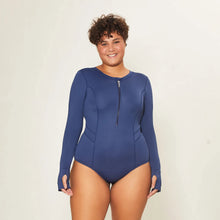 Lade das Bild in den Galerie-Viewer, Image 06: Uv Line Badeanzug Swimsuit Macae Navy Blue Upf50+