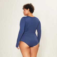 Lade das Bild in den Galerie-Viewer, Image 08: Uv Line Badeanzug Swimsuit Macae Navy Blue Upf50+