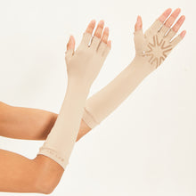 Lade das Bild in den Galerie-Viewer, Image 04: Uv Line Handschuhe Long Glove Chocolate Upf50+
