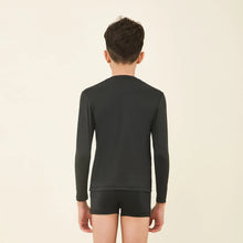 Lade das Bild in den Galerie-Viewer, Model Back: Uv Line Rashguard Longsleeve Uvpro Kids Black Upf50+
