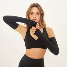 Lade das Bild in den Galerie-Viewer, Image 07: Uv Line Handschuhe Extra Long Gloves Uni Black Upf50+
