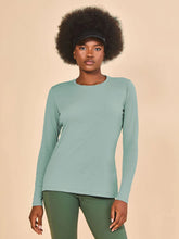 Lade das Bild in den Galerie-Viewer, Gallery: Uv Line Rashguard Longsleeve Fem New Fit Verde Agua Upf50+
