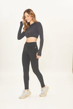 Lade das Bild in den Galerie-Viewer, Image 02: Uv Line Fitness-Shorts Legging Fit Aspen Black Upf50+
