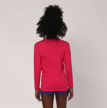 Lade das Bild in den Galerie-Viewer, Model Back: Uv Line Rashguard Camiseta Kids Uvpro Ml Pink Upf50+
