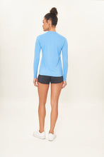 Lade das Bild in den Galerie-Viewer, Model Back: Uv Line Rashguard Camiseta Uv X Pro Ml Azul Claro Upf50+
