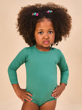 Lade das Bild in den Galerie-Viewer, Model Front: Uv Line Baby-Bademode Baby Longsleeve Swimsuit Deep Sea Upf50+
