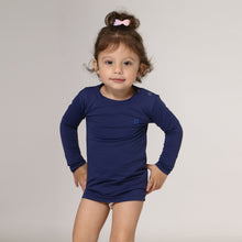 Lade das Bild in den Galerie-Viewer, Image 02: Uv Line Rashguard Longsleeve Baby Navy Blue Upf50+
