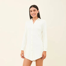 Lade das Bild in den Galerie-Viewer, Image 02: Uv Line Hemdblusenkleid Shirtdress Copenhagen Fem Off White Upf50+
