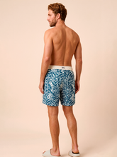 Lade das Bild in den Galerie-Viewer, Model Back: Uv Line Bermuda-Shorts Shorts Acqua Boxer Tie Dye Blue Upf50+
