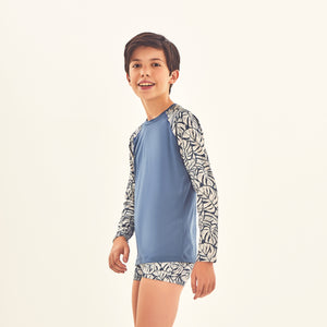 Rash Guard Kids Costela Aco Off White UPF50+