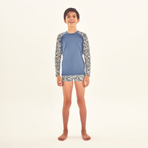 Rash Guard Kids Costela Aco Off White UPF50+