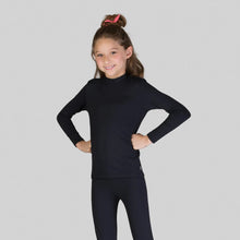 Lade das Bild in den Galerie-Viewer, Rash Guard Kids High-Neck Black UPF50+
