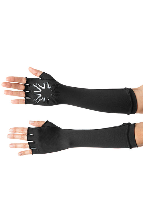 Model Front: Uv Line Handschuhe Long Gloves Fpu50+ Black Uv