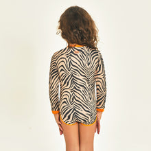 Lade das Bild in den Galerie-Viewer, Model Back: Uv Line Baby-Bademode Swimsuit Baby Zebra Upf50+
