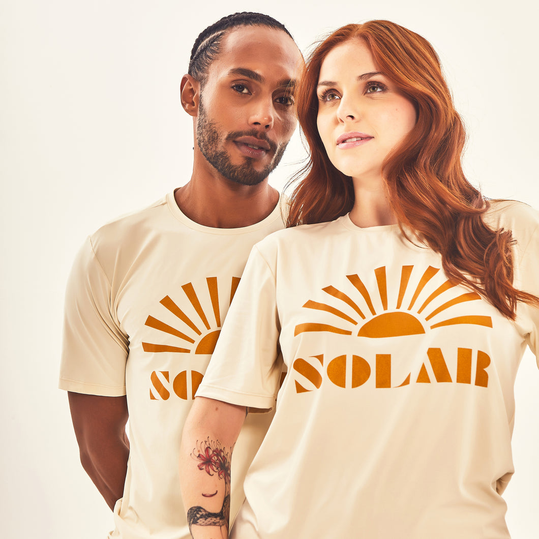 Gallery: Uv Line Fitness-Top T-Shirt Solar Off White Upf50+